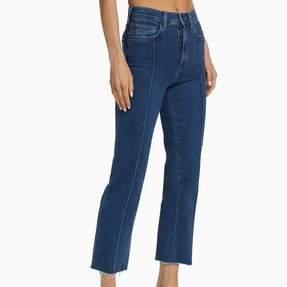 LE JEAN Amelia Pleated Straight Flare Leg Jeans Women sz. 24 (0) | MSRP $274 - Picture 7 of 10